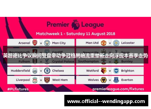 英超德比争议瞬间复盘牵动争冠格局暗流重塑新走向浮现本赛季走势 英超德比争议瞬间复盘牵动争冠格局暗流重塑新走向浮现本赛季走势